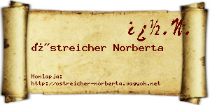 Östreicher Norberta névjegykártya